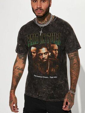 RIPPLE JUNCTION Men's Paid In Full The American Dream Short Sleeve Tee Size M